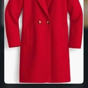 J. Crew Red Double-Breasted Coat